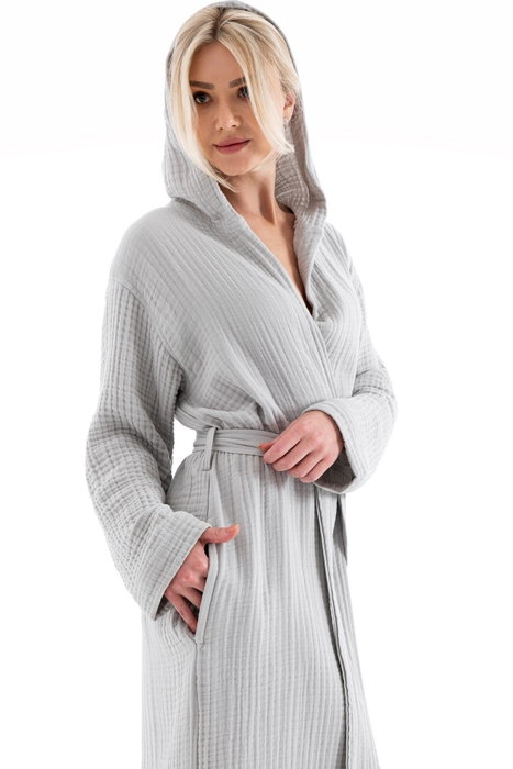Mijölnir Albornoz Unisex de Algodón 100% - Gris - S/M Mijölnir Albornoz Unisex de Algodón 100% - Gris - S/M